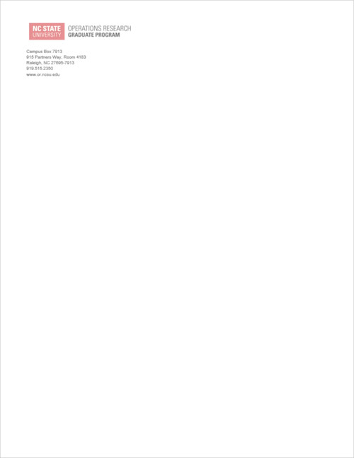 Operations Research Letterhead #1 Word Document