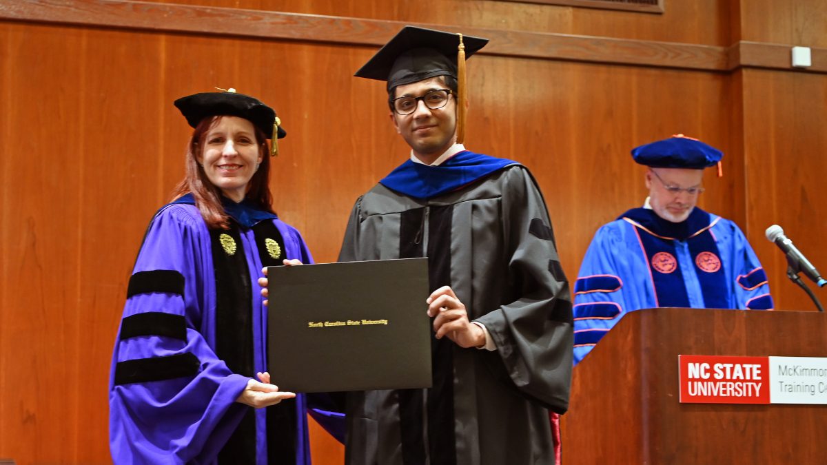 Vishwaraj receives his Ph.D. in Operations Research from Julie Swann