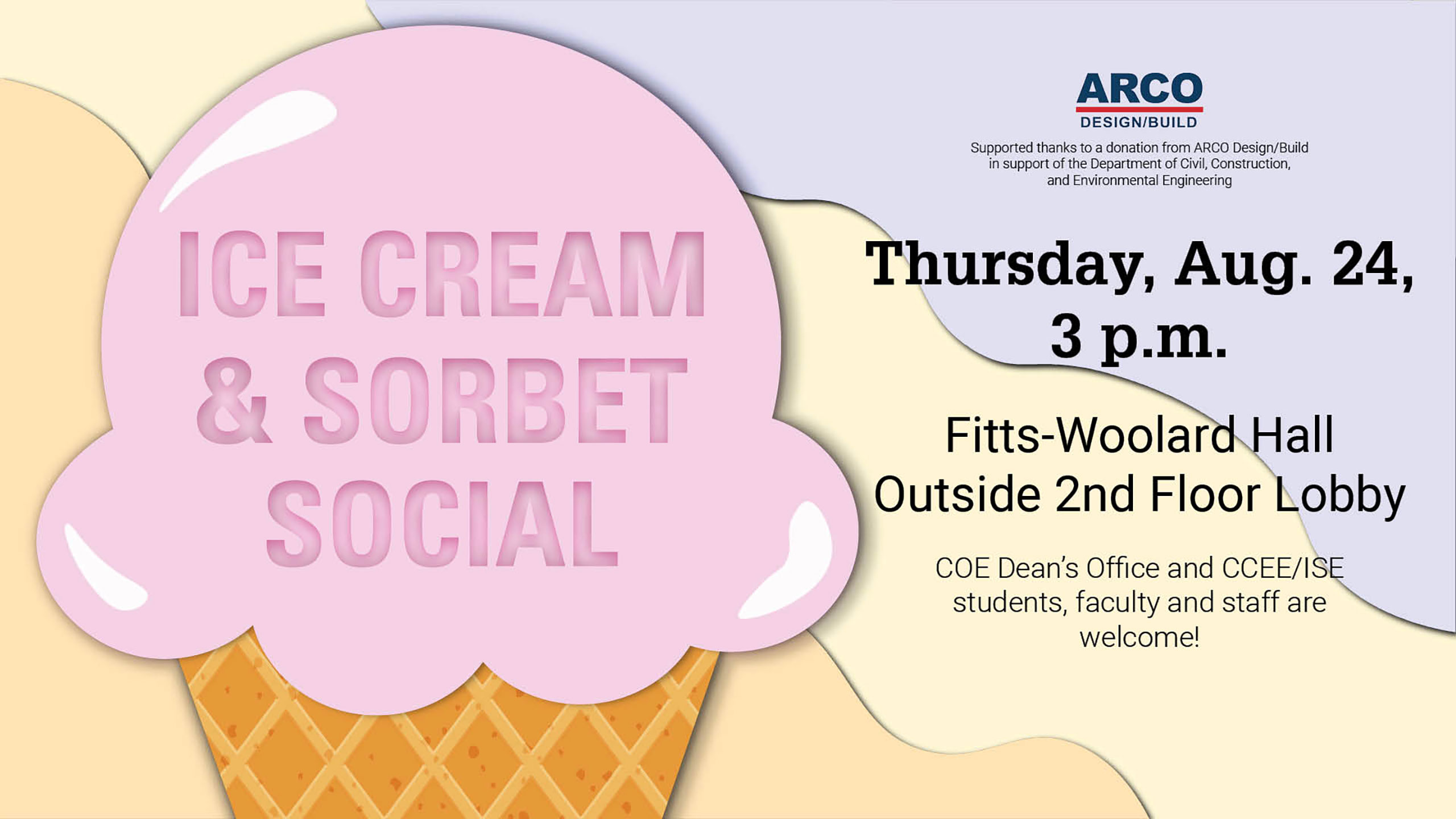 Information about the ISE and CCEE ice cream and sorbet social